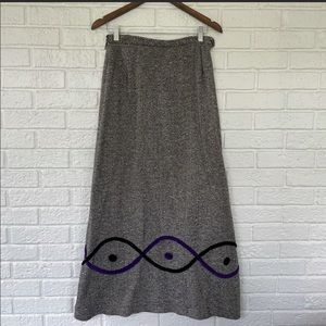 VTG maxi tweed skirt by Prestige of Boston